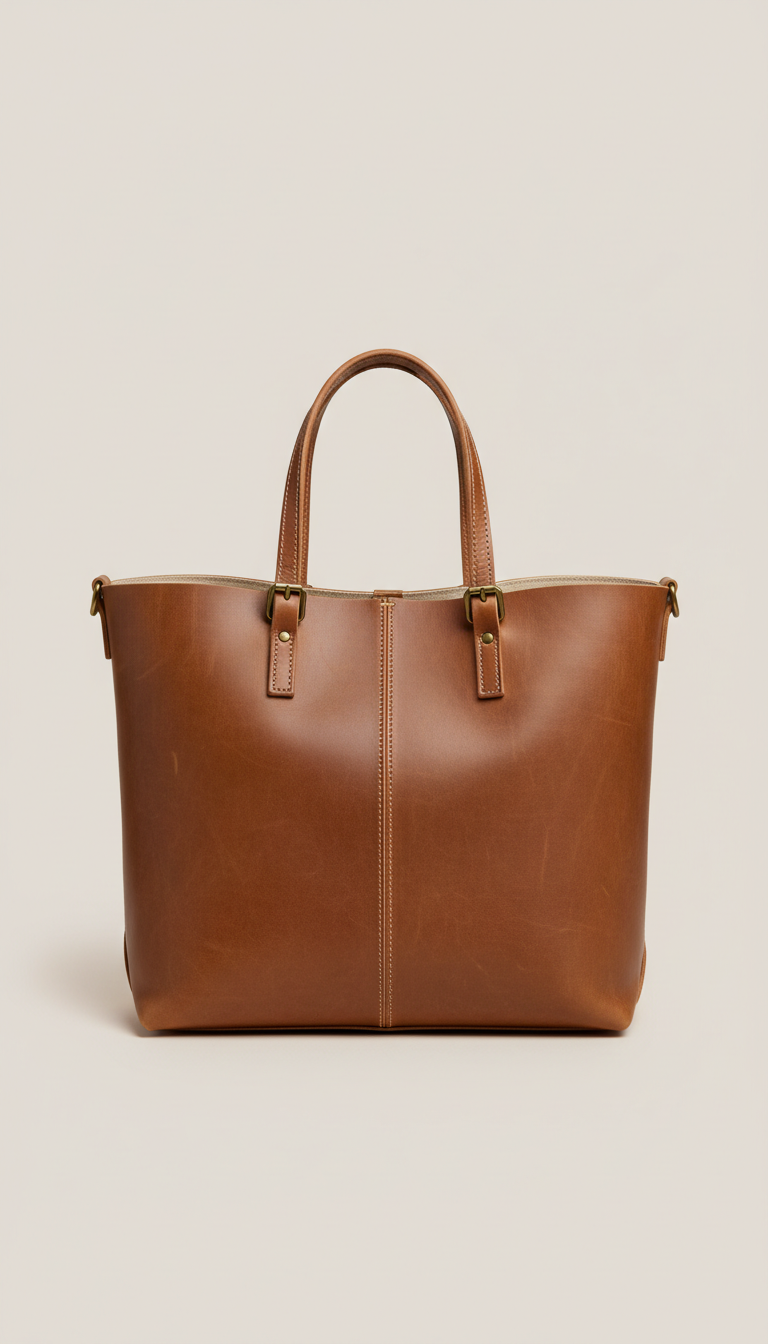 Ethically Crafted Leather Tote Bag